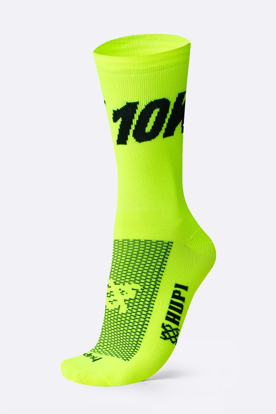 Meia HUPI 10K Amarelo Neon