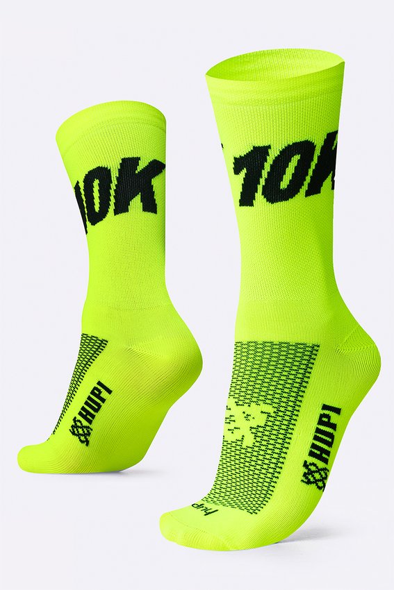 Meia HUPI 10K Amarelo Neon