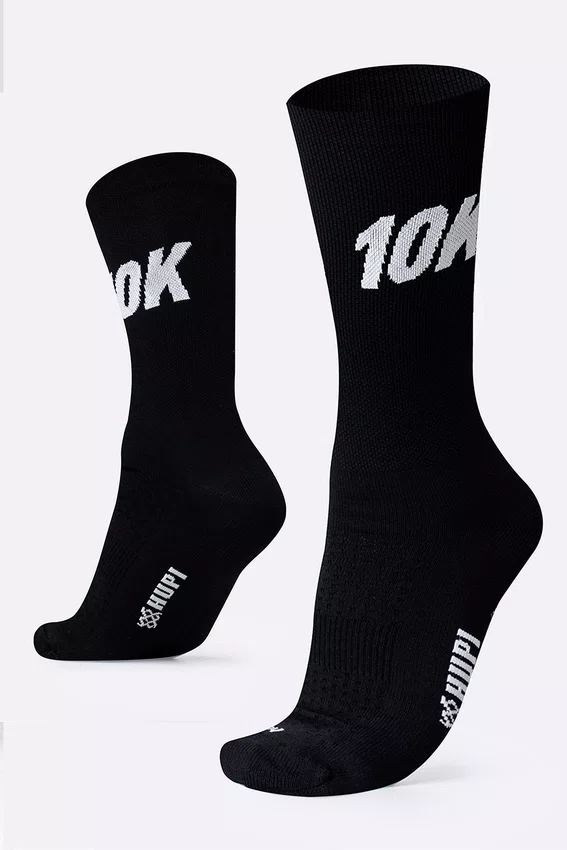 Meia HUPI 10k Preto LT - para Pés Menores
