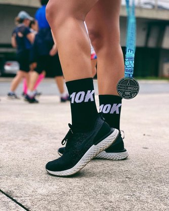 Meia HUPI 10k Preto LT - para Pés Menores