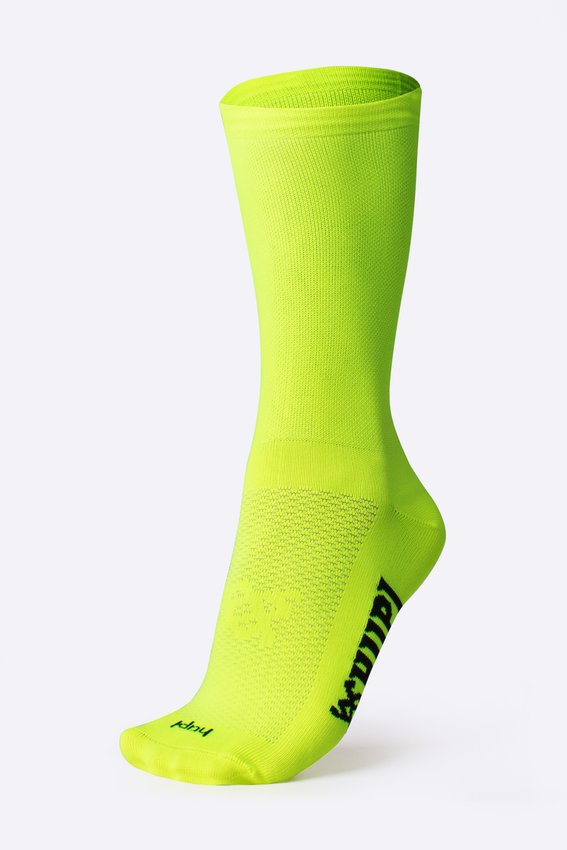 Meia HUPI 21k Slim Amarelo Neon