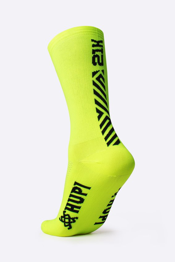 Meia HUPI 21k Slim Amarelo Neon