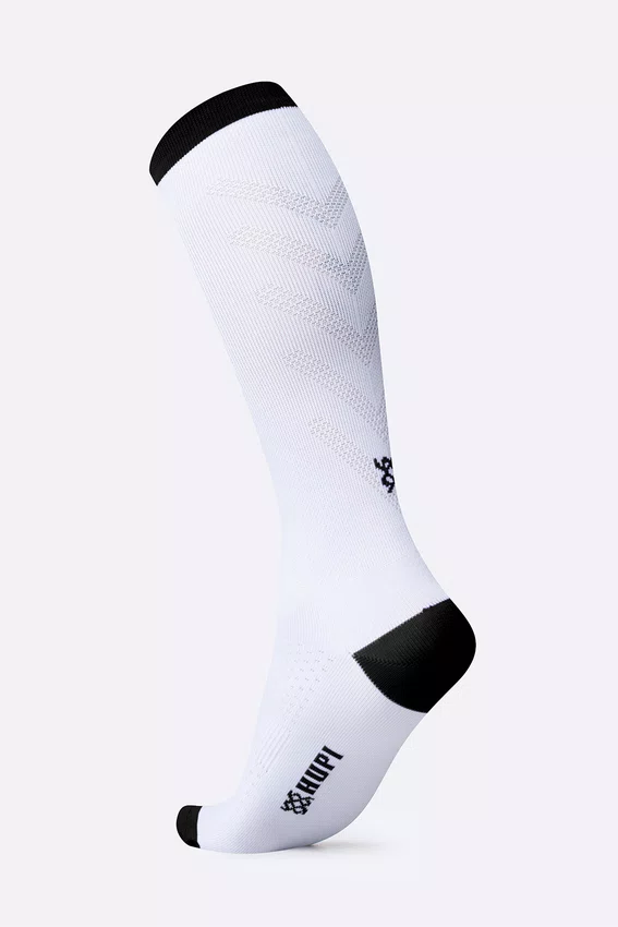 Meia HUPI Air Longa Branco e Preto