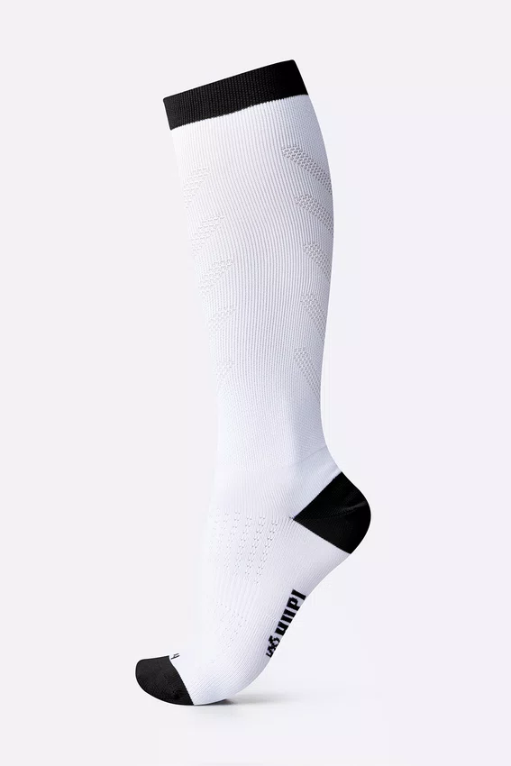 Meia HUPI Air Longa Branco e Preto