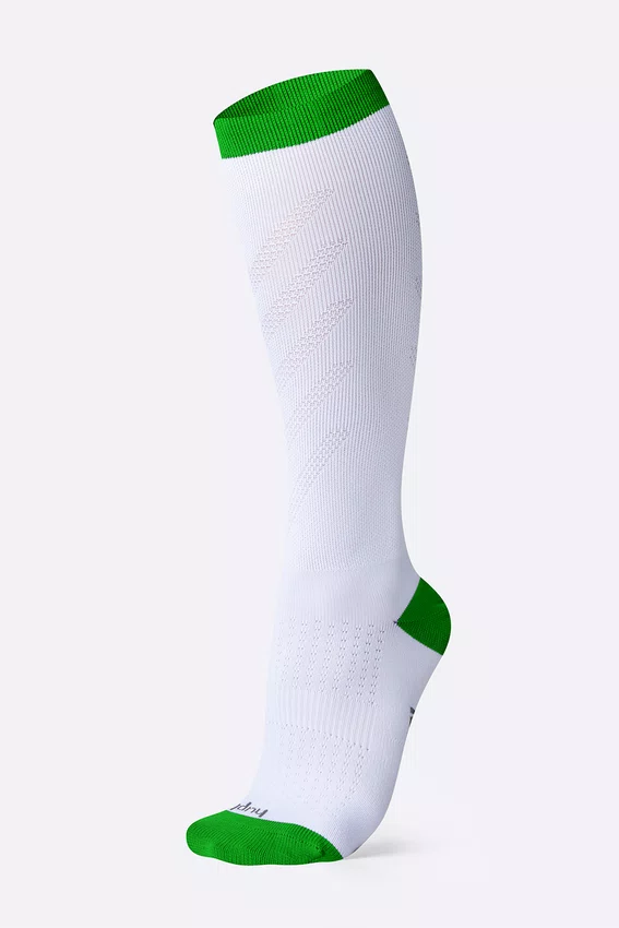 Meia HUPI Air Longa Branco e Verde