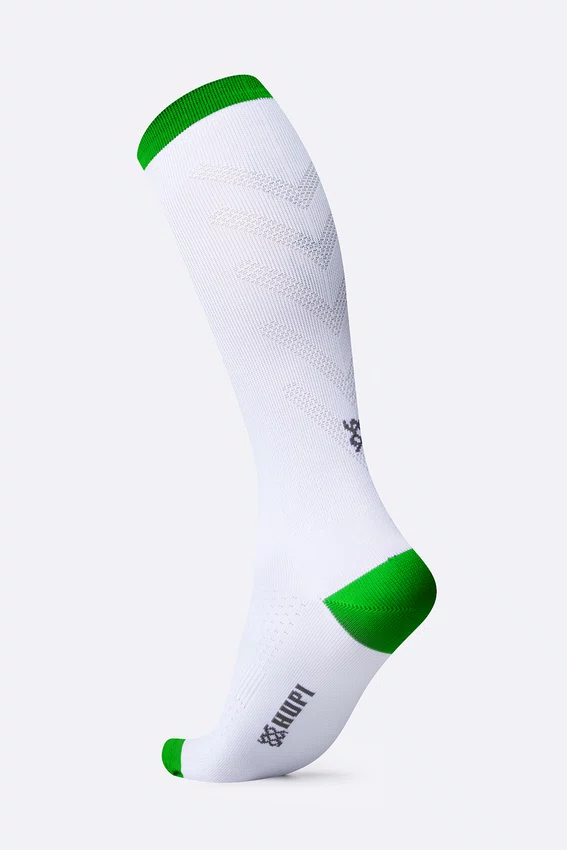 Meia HUPI Air Longa Branco e Verde