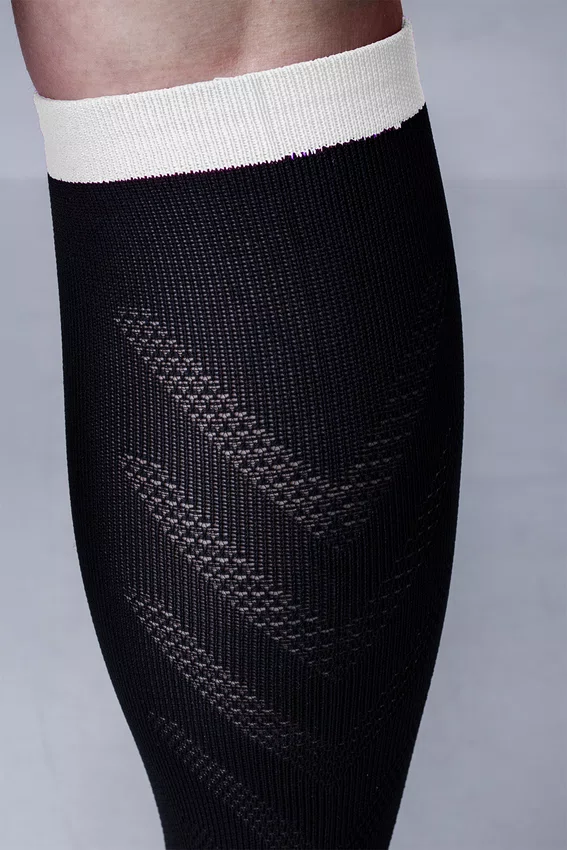 Meia HUPI Air Longa Preto e Branco