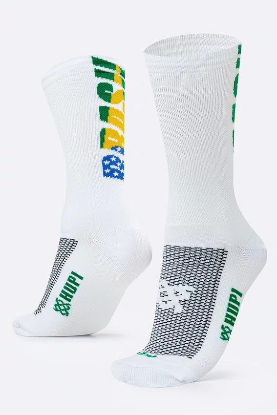 Meia HUPI Brasil 5.0 Branco