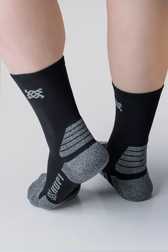 Meia HUPI Edge Preto e Cinza
