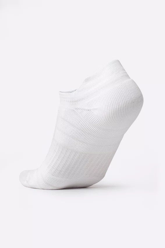 Meia Curta para Corrida HUPI Running Pro Invisível Branco LT