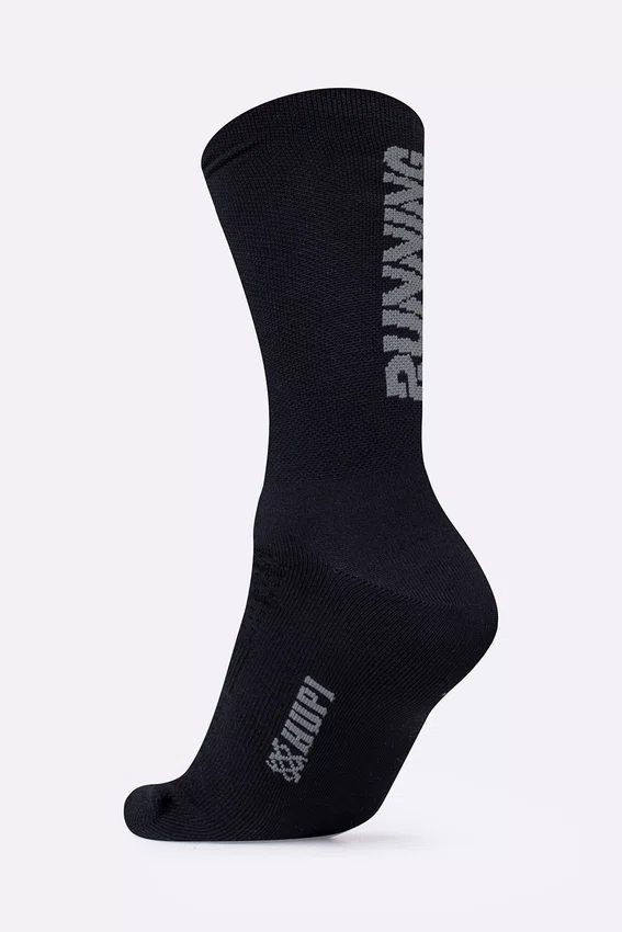 Meia HUPI Keep Running Preto/Cinza