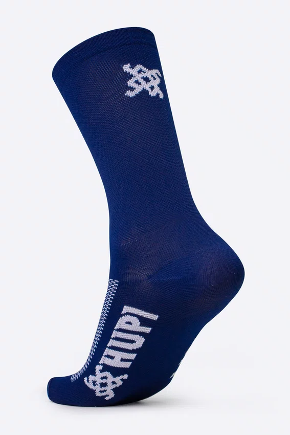 Meia HUPI Lisa Azul Marinho - Tamanho Plus 42-46