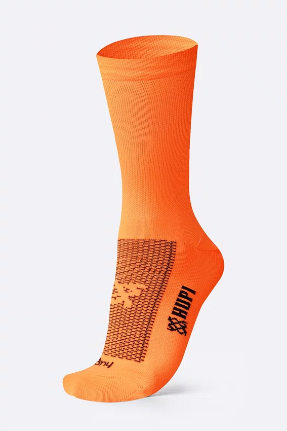 Meia HUPI Lisa Laranja Neon - Tamanho Plus 42-46