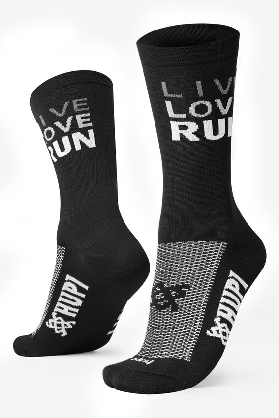 Meia HUPI Live Love Run Preta