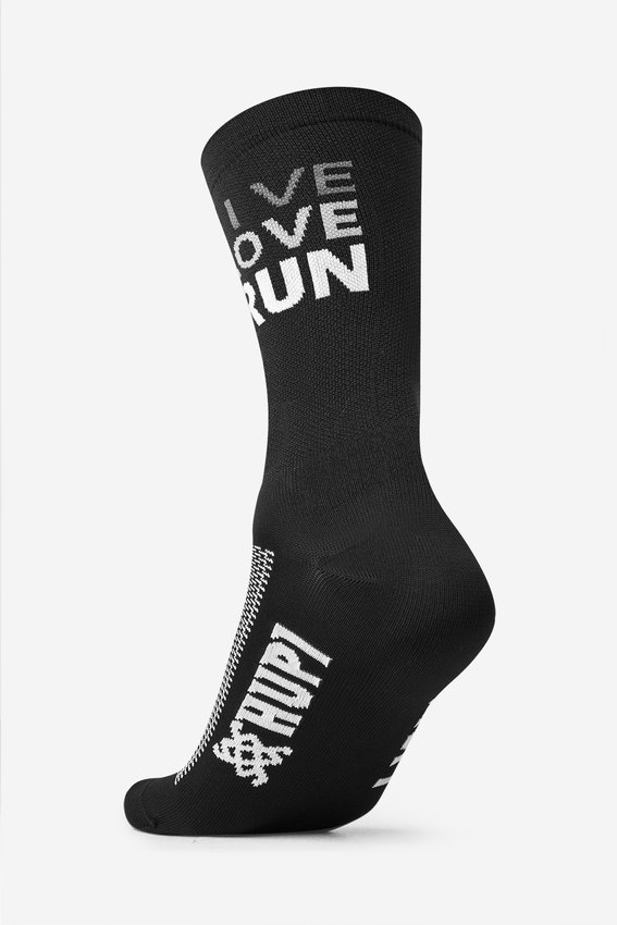 Meia HUPI Live Love Run Preta