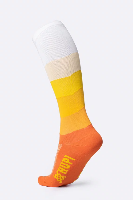 Meia HUPI Longa Colors Amarelo e Laranja