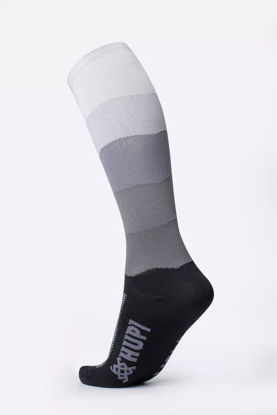 Meia HUPI Longa Colors Preto e Cinza