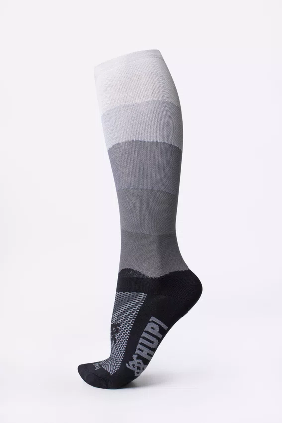 Meia HUPI Longa Colors Preto e Cinza