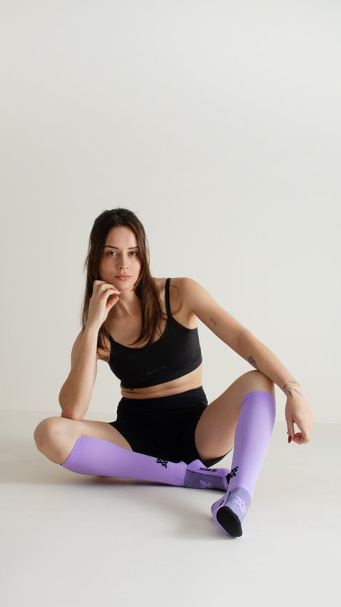 Meia HUPI Longa Roxo Liso