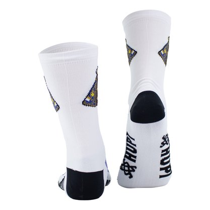 Meia HUPI Nossa Senhora Aparecida Branco - Tamanho Plus 42-46