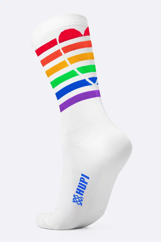Meia HUPI Pride Heart Branco