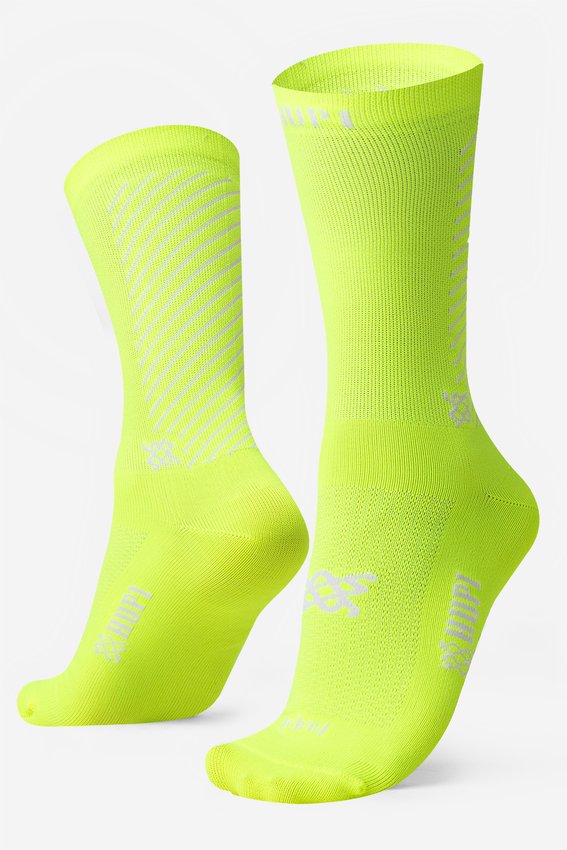 Meia HUPI Reacto Amarelo neon