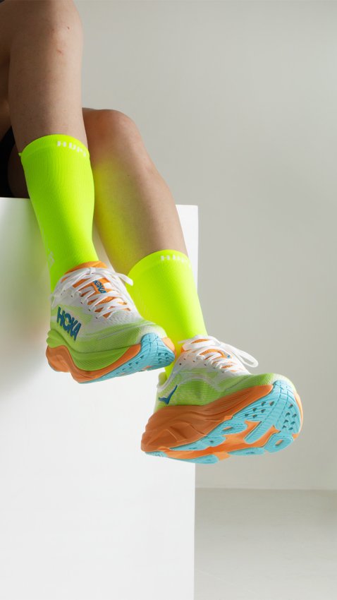 Meia HUPI Reacto Amarelo neon