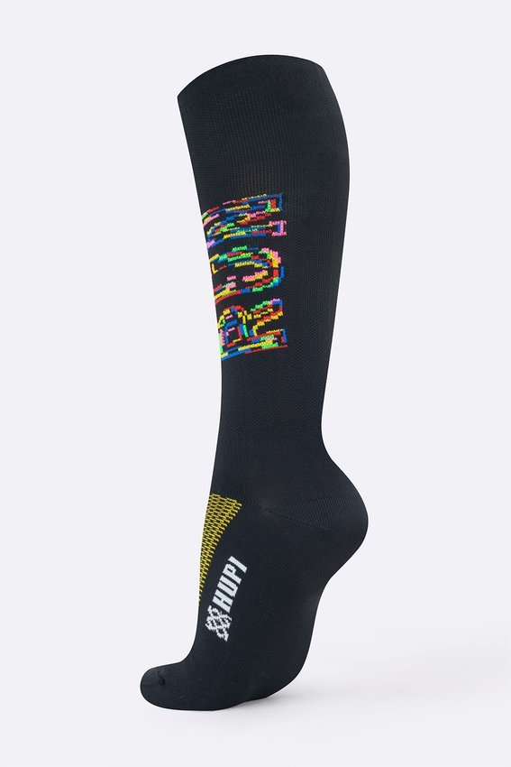 Meia HUPI Run Colors Preta Longa