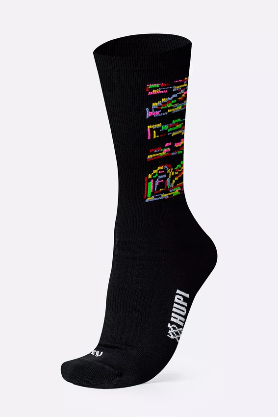 Meia HUPI Run Colors Preto LT- Para Pés Menores