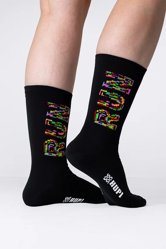 Meia HUPI Run Colors Preto Plus (42 a 46)