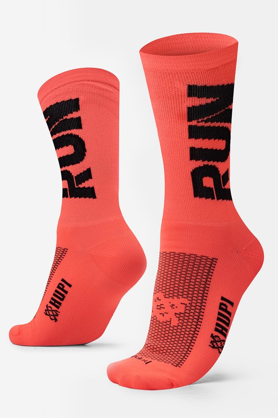 Meia HUPI Run Laranja Neon