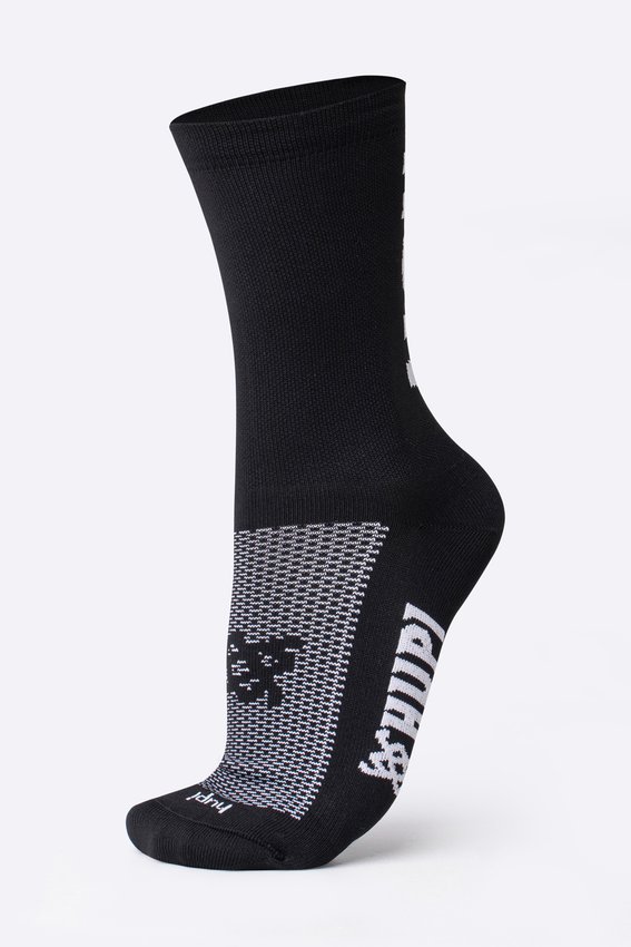 Meia HUPI RUN Preto/Branco - LT para pés menores 34-38