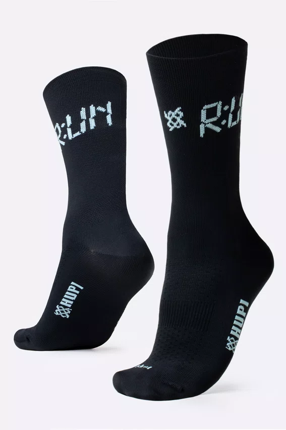 Meia HUPI Run Preto - Tamanho Plus 42-46