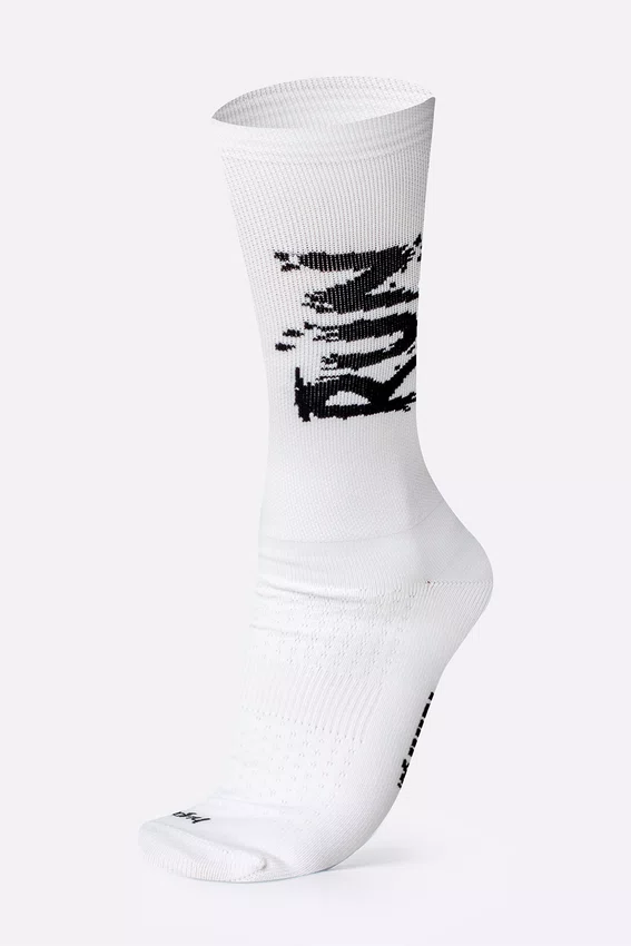 Meia HUPI Run Splash Branco Pés Menores 34–38
