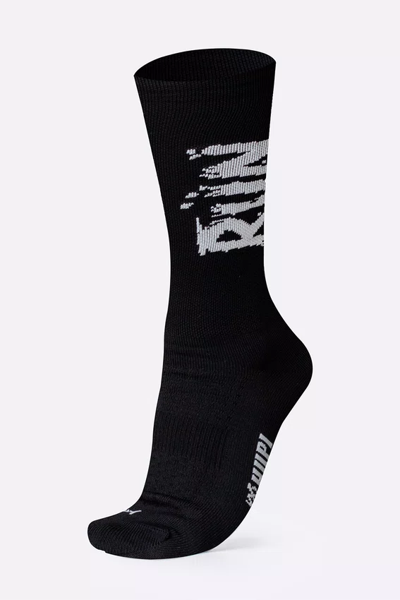Meia HUPI Run Splash Preto Pés Menores 34–38