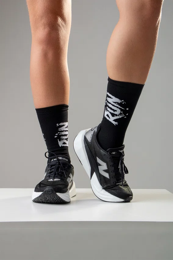 Meia HUPI Run Splash Preto Plus 42–46