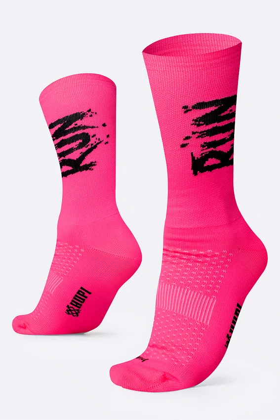 Meia HUPI Run Splash Rosa