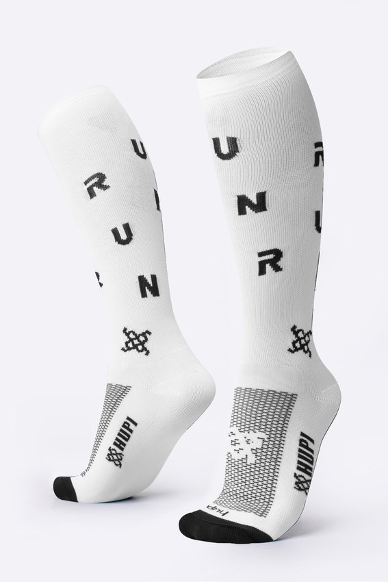 Meia HUPI Run Sprint Branca Longa