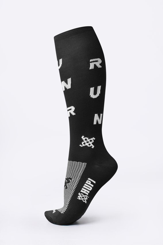 Meia HUPI Run Sprint Longa Preta