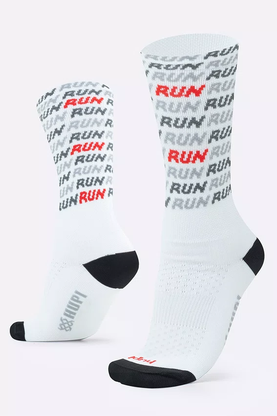 Meia HUPI Run Tri Branco Pés Menores 34-38