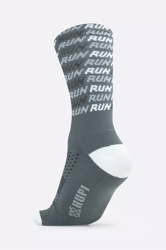 Meia HUPI Run Tri Cinza