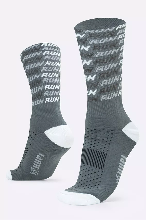 Meia HUPI Run Tri Cinza