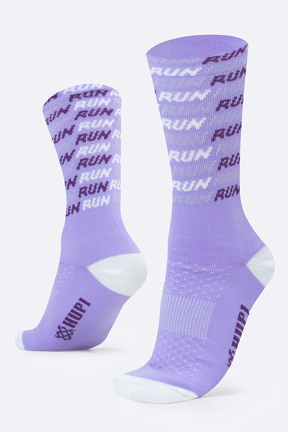 Meia HUPI Run Tri Lilás Pés Menores 34-38