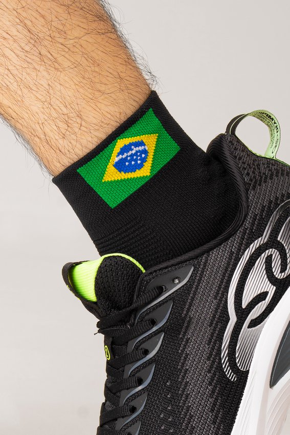 Meia Hupi Running Pro Brasil Preto