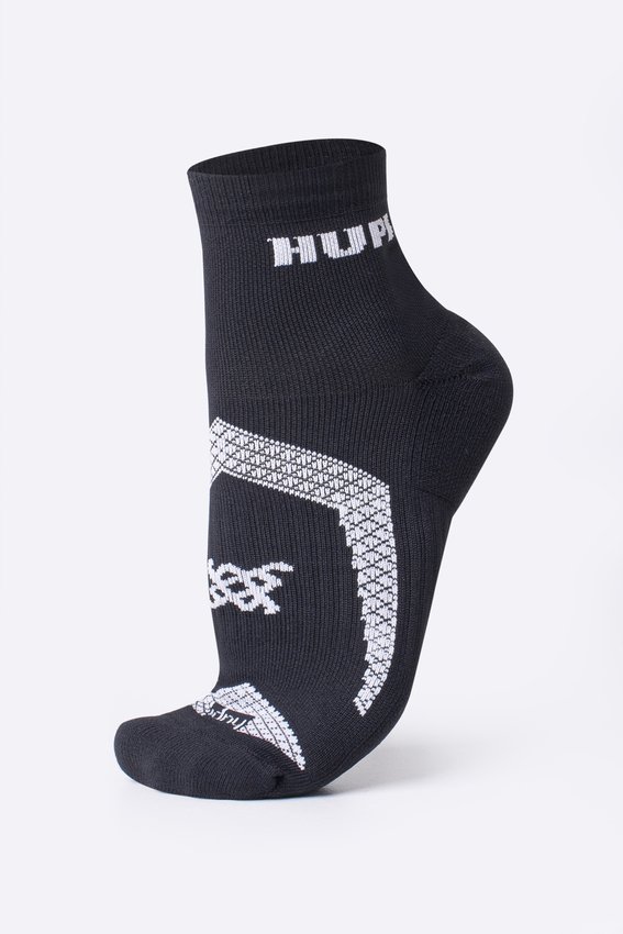 Meia HUPI Running Pro Prime Preto e Branco - Tamanho Plus 42-46