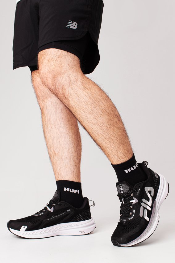 Meia HUPI Running Pro Prime Preto e Branco - Tamanho Plus 42-46