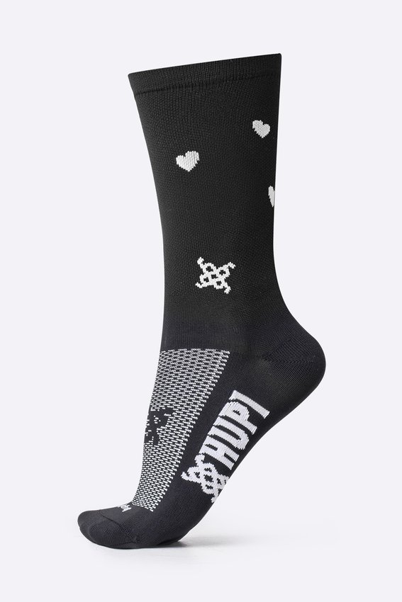 Meia HUPI Small Heart Preto LT (34-38)