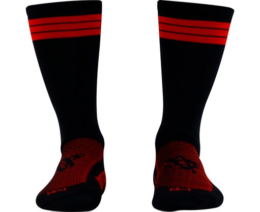 Meia HUPI Sonhe Treine Alcance Preto/Vermelho