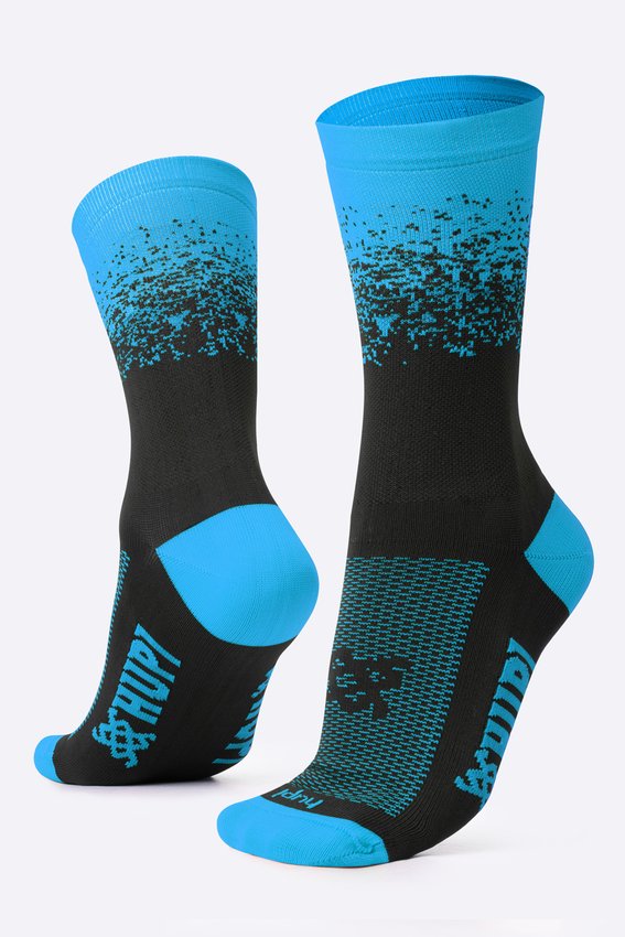 Meia HUPI Splash Azul/Preto