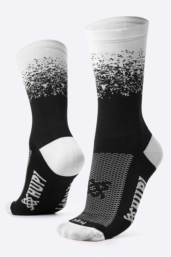 Meia HUPI Splash Preto/branco